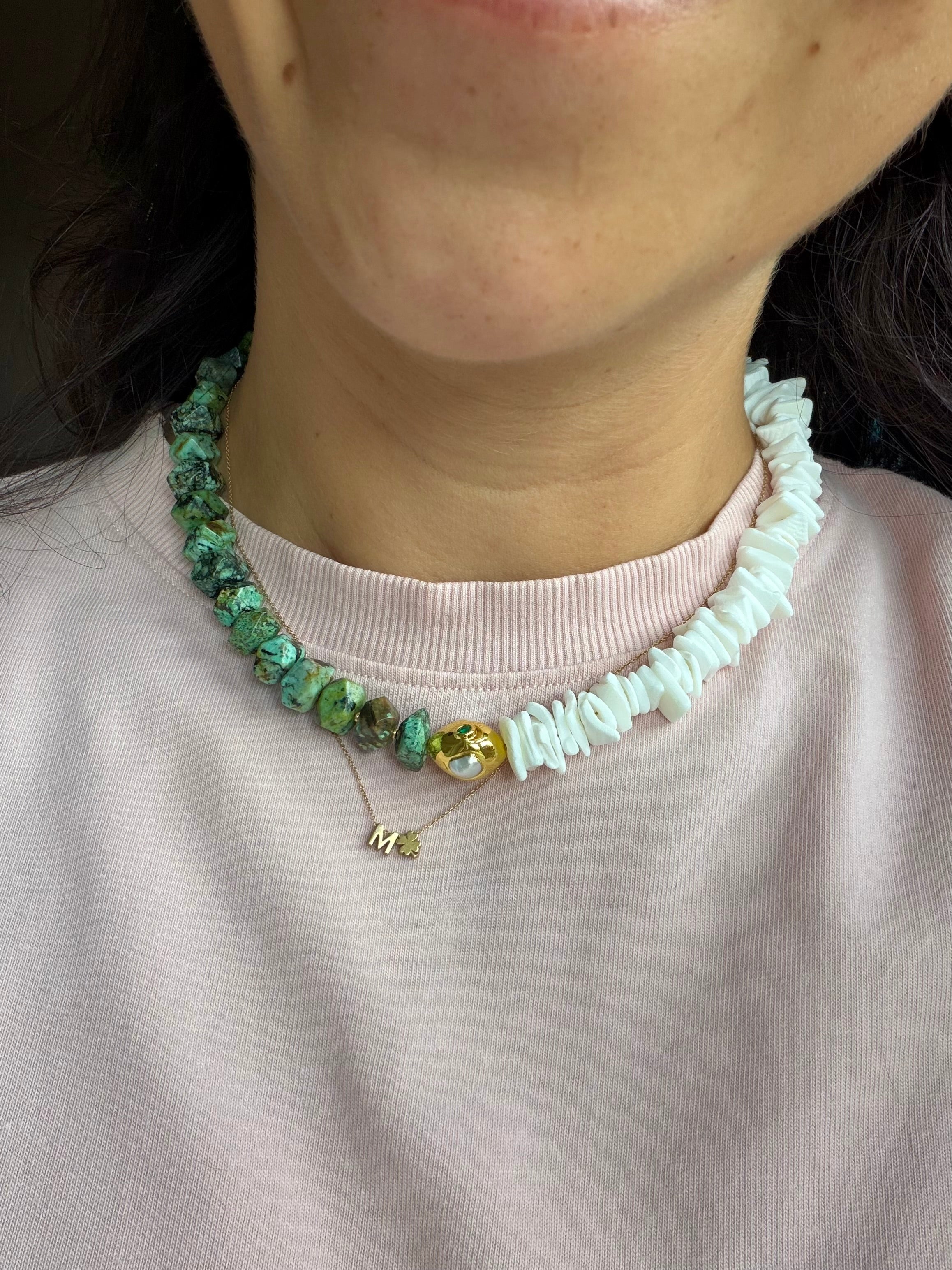 Luna Pearl necklace - African Shells