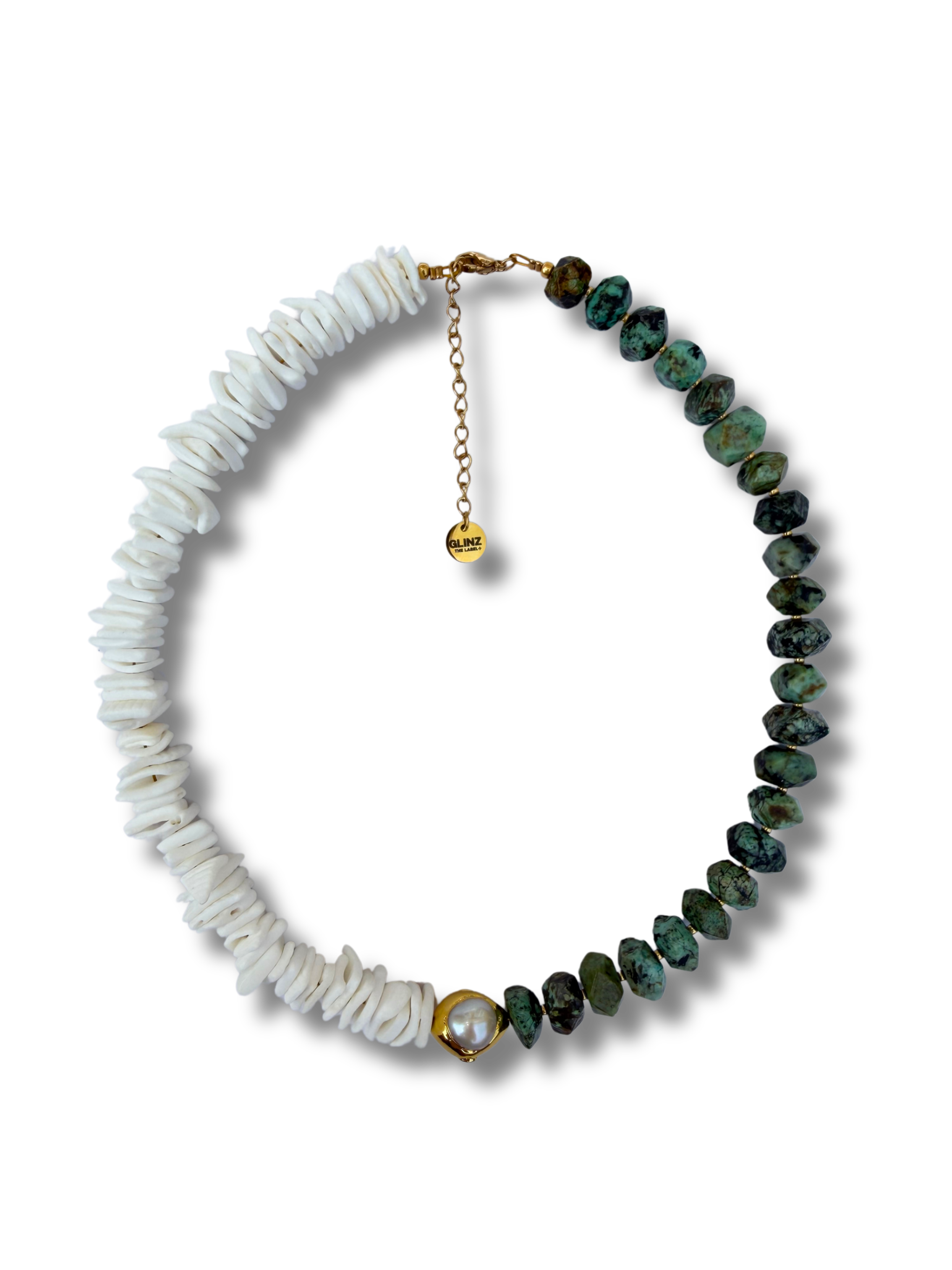 Luna Pearl necklace - African Shells