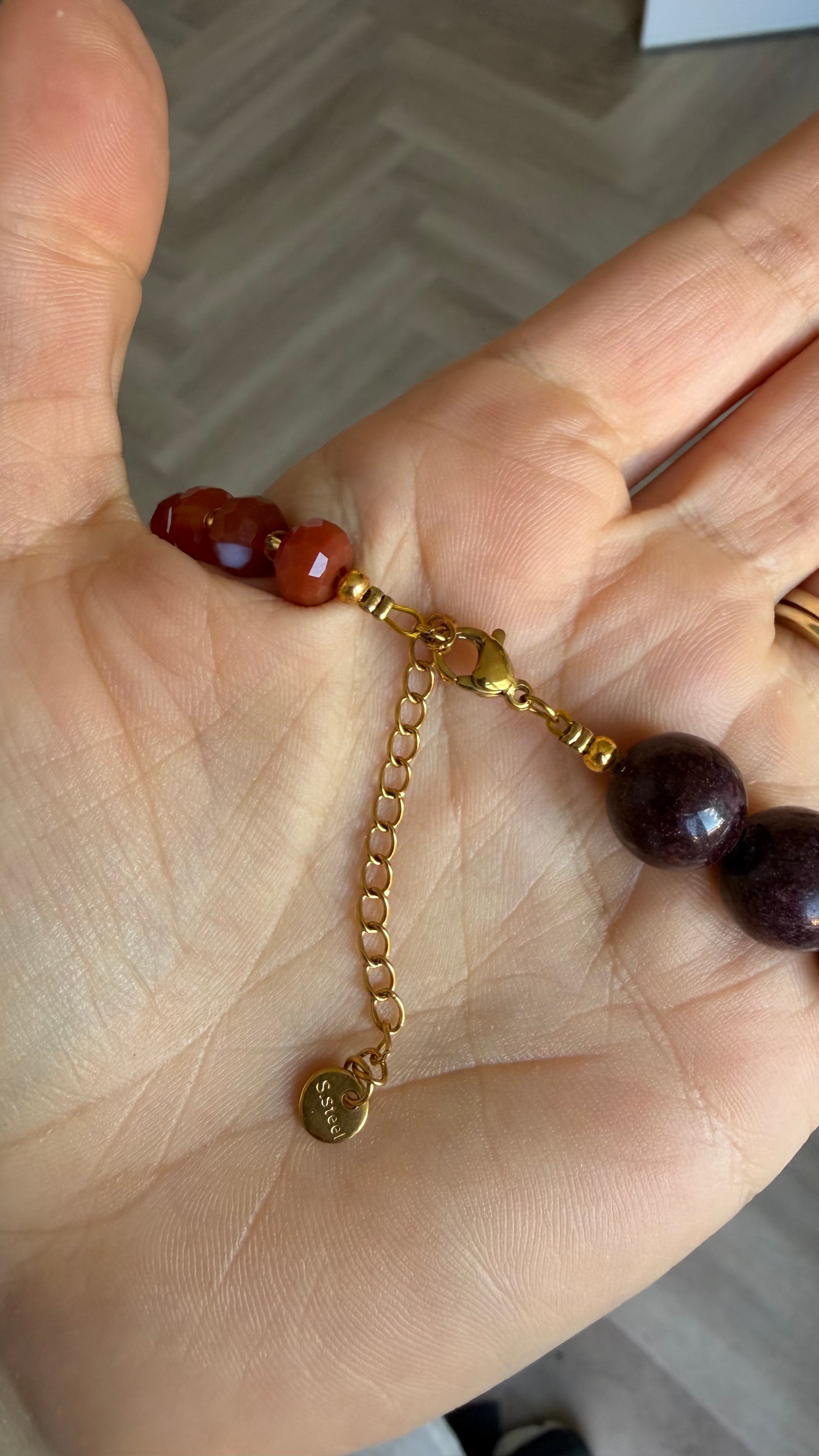Agate & jade necklace