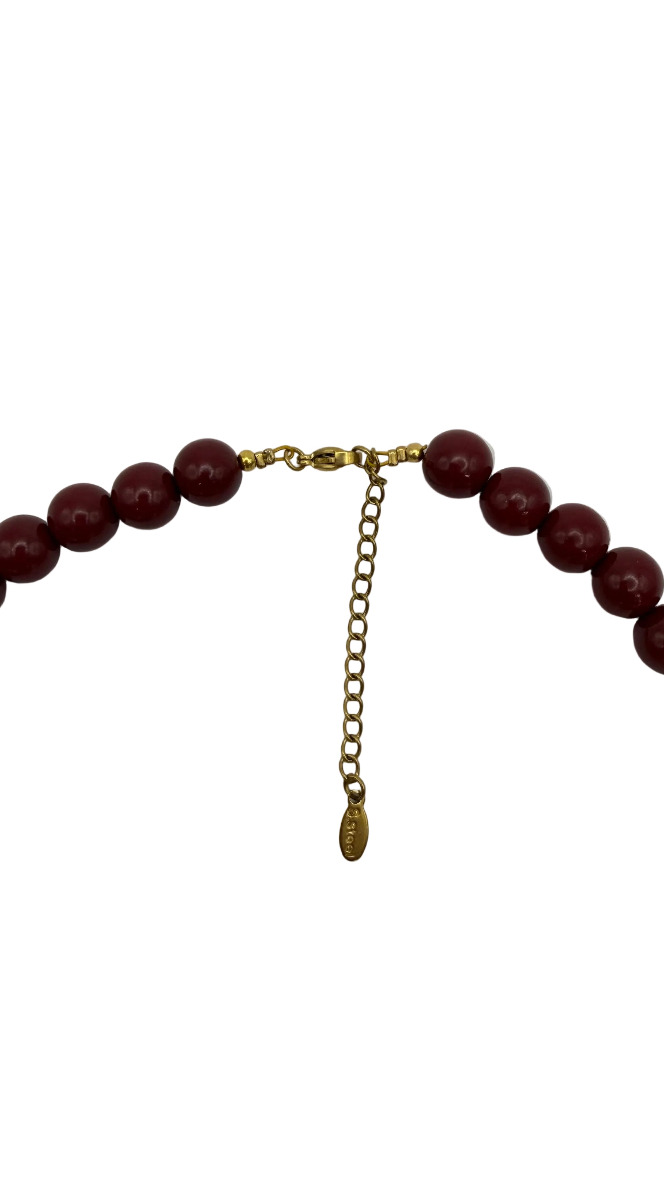 Statement necklace - Bordeaux & stars