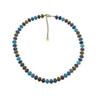 Mixed gem necklace - Dark rainbow