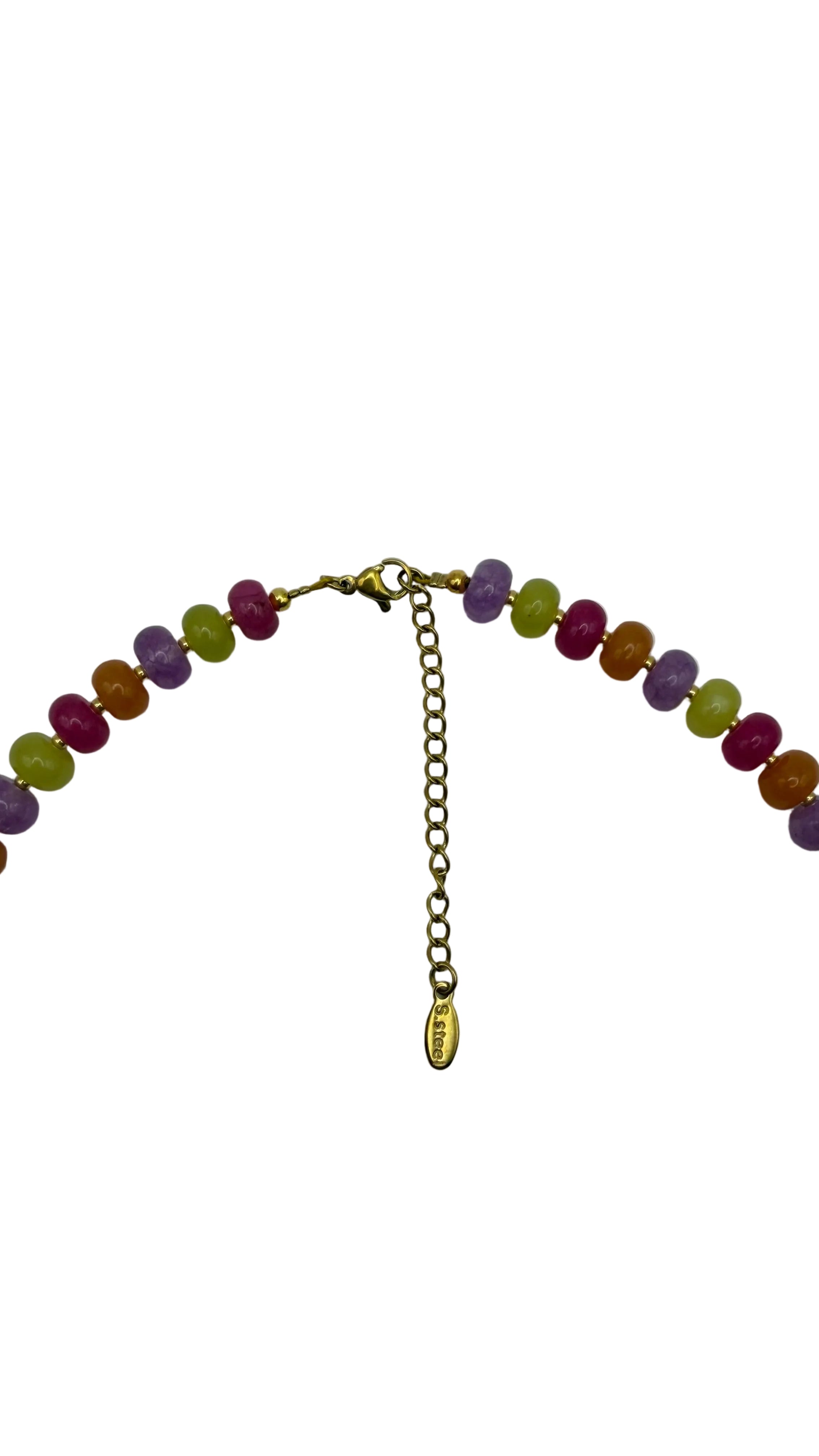 Mixed gem necklace - Happy vibes