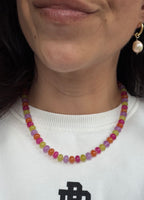Mixed gem necklace - Happy vibes