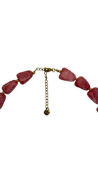 Pink chalcedonia necklace