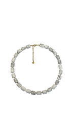 White Turquoise tube necklace