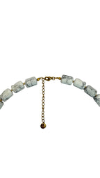 White Turquoise tube necklace