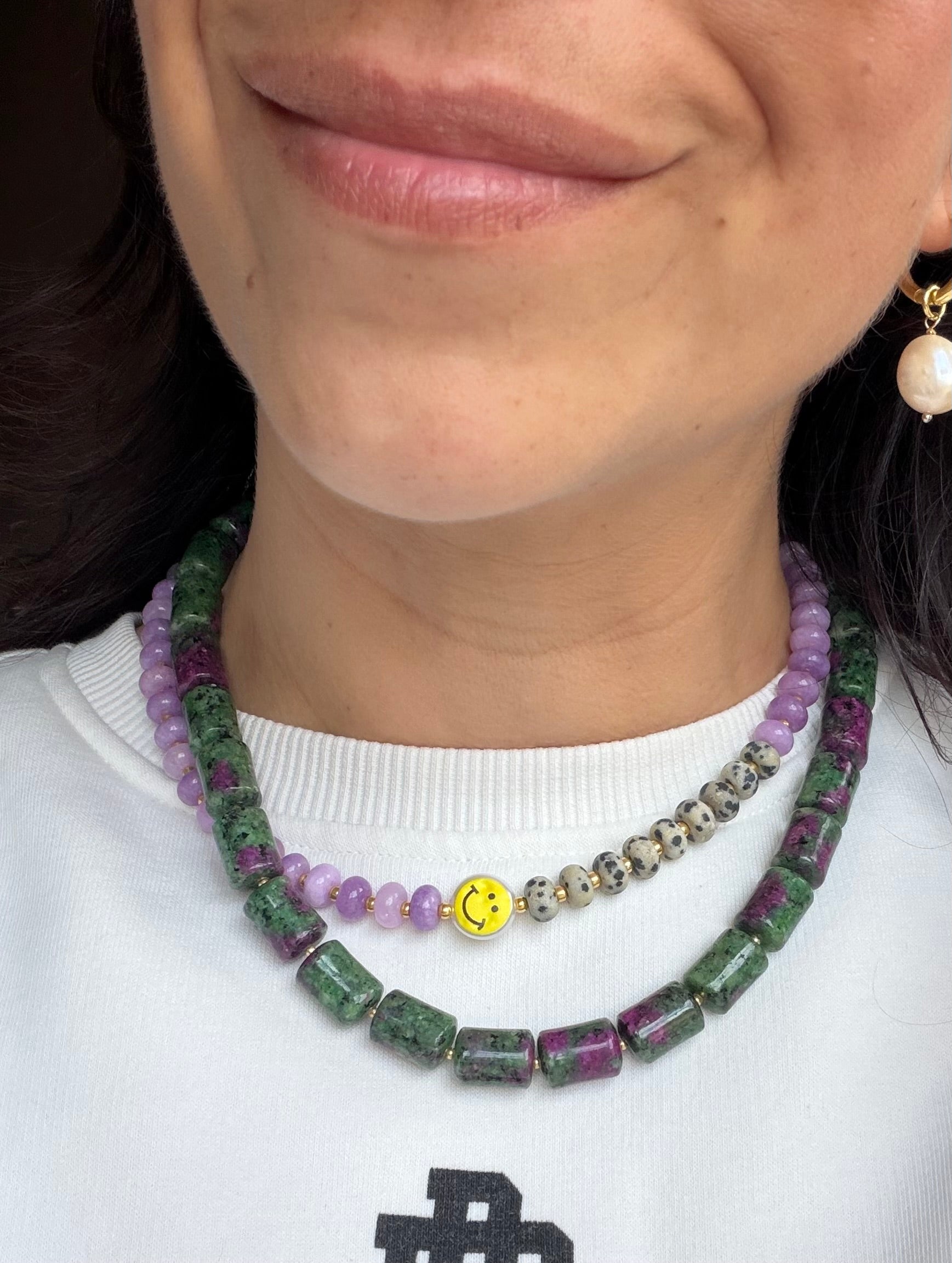 Epidote necklace