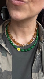 Citrine & stars necklace