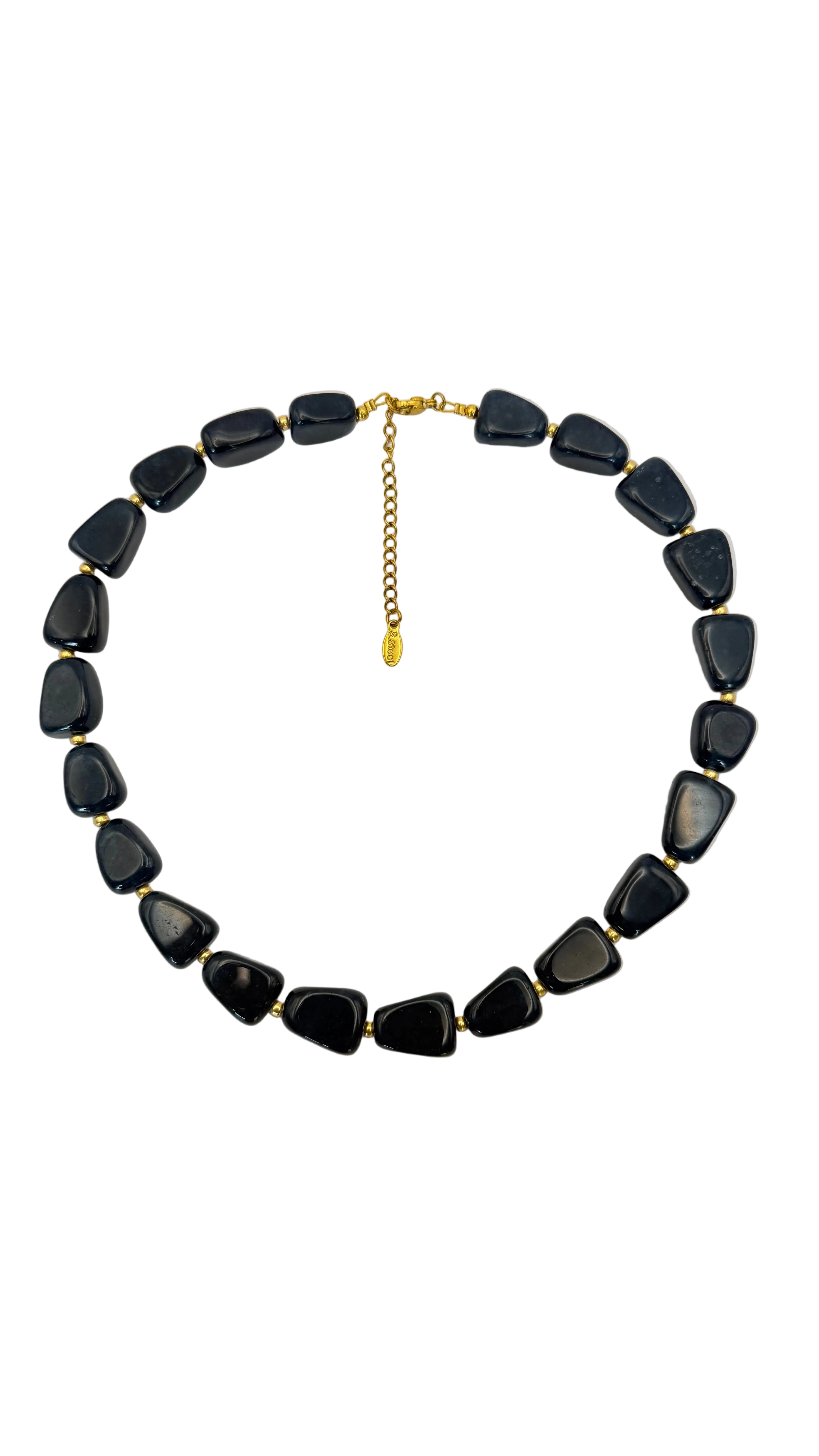 Blue chalcedoon necklace