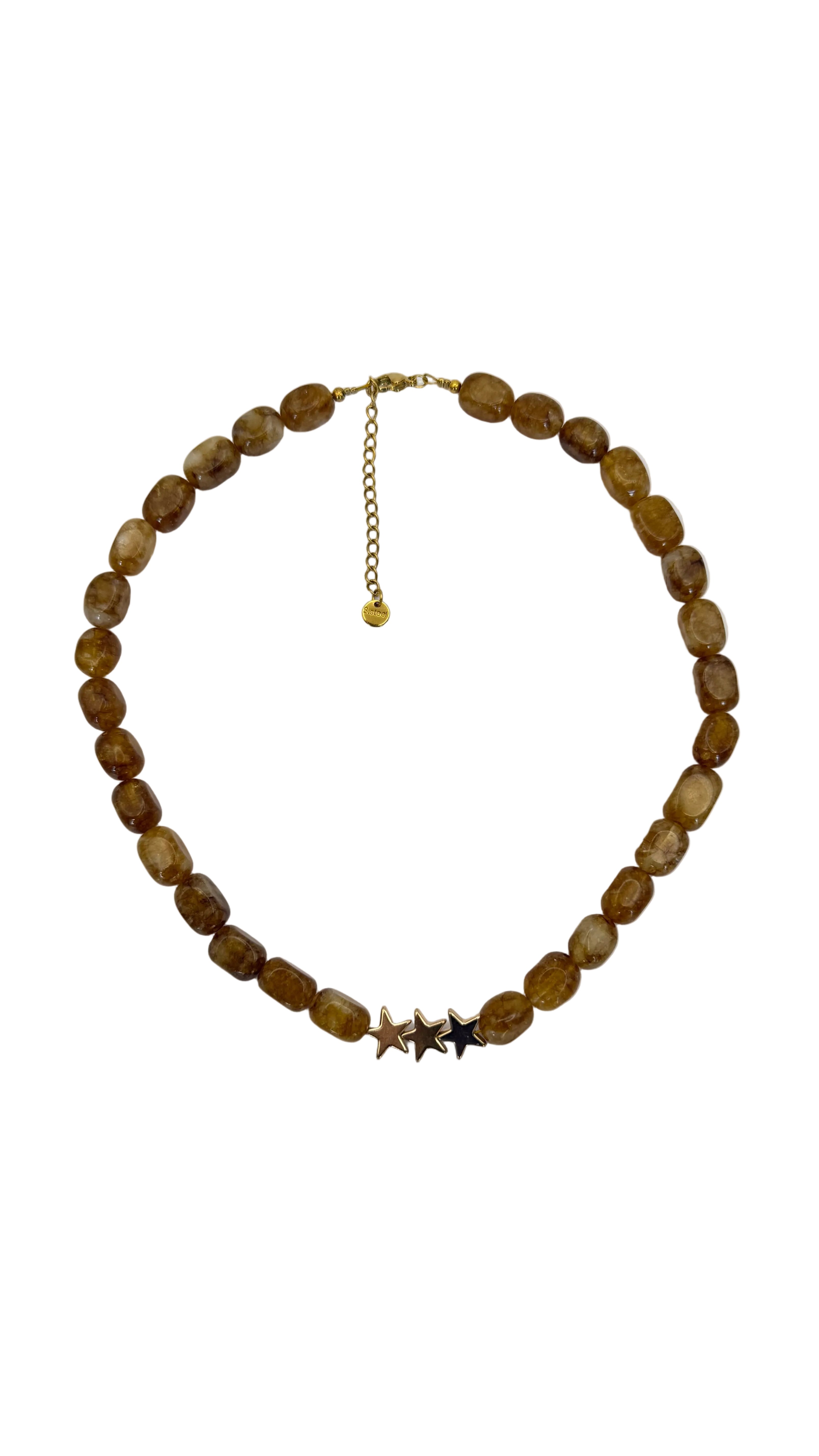 Citrine & stars necklace