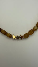 Citrine & stars necklace