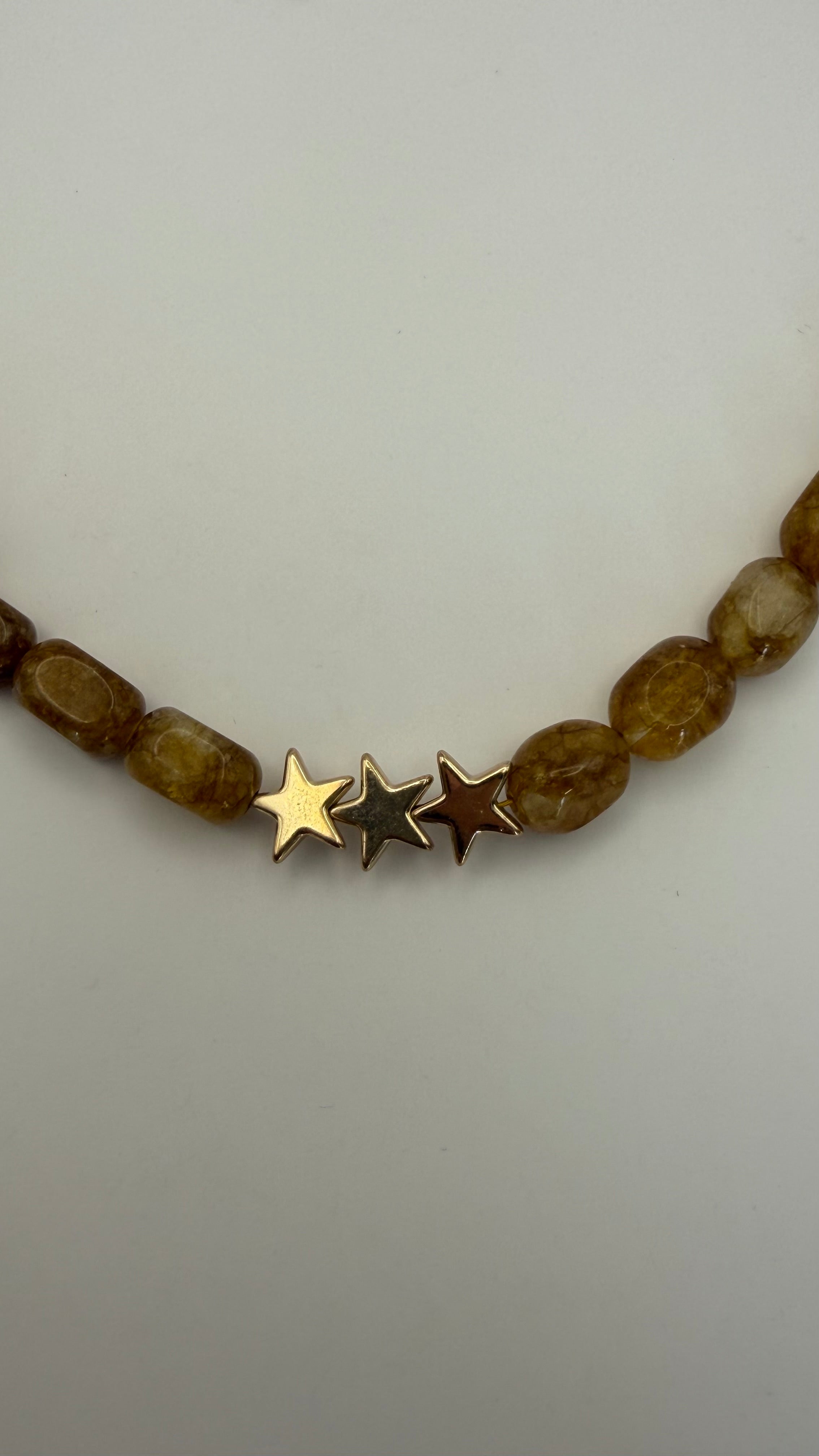 Citrine & stars necklace