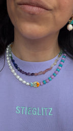 Gemstone rainbow necklace
