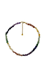 Gemstone rainbow necklace