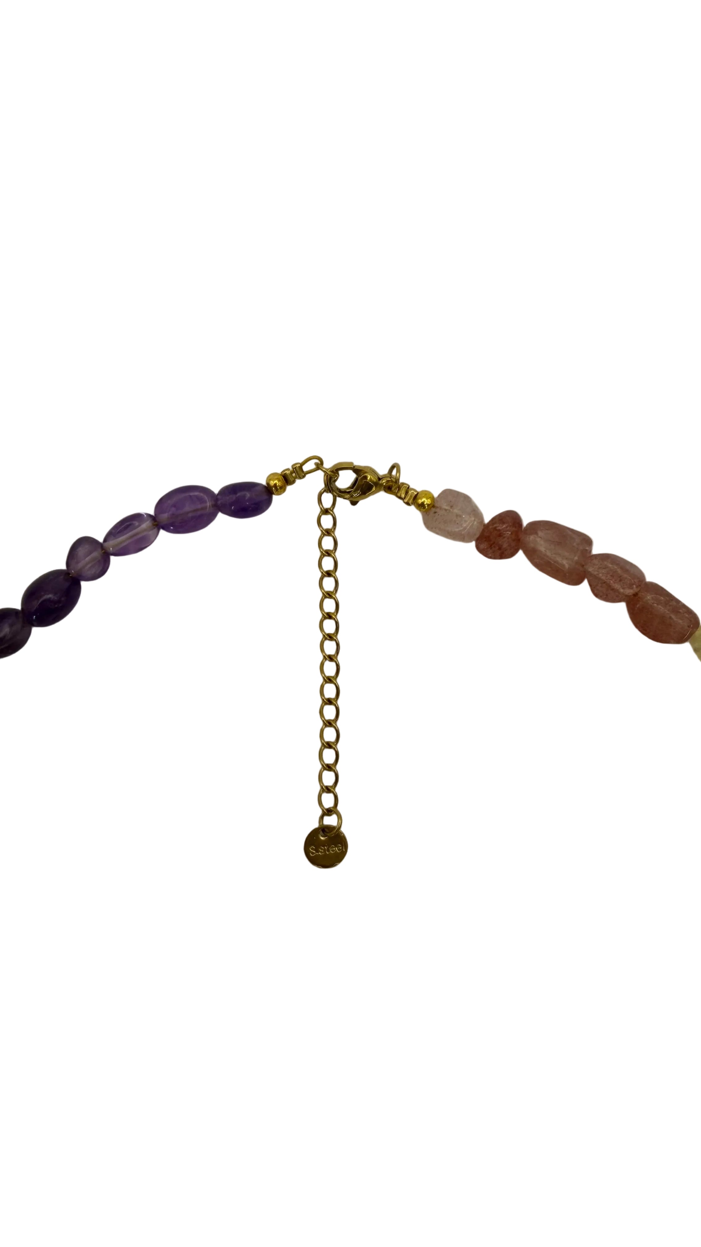 Gemstone rainbow necklace
