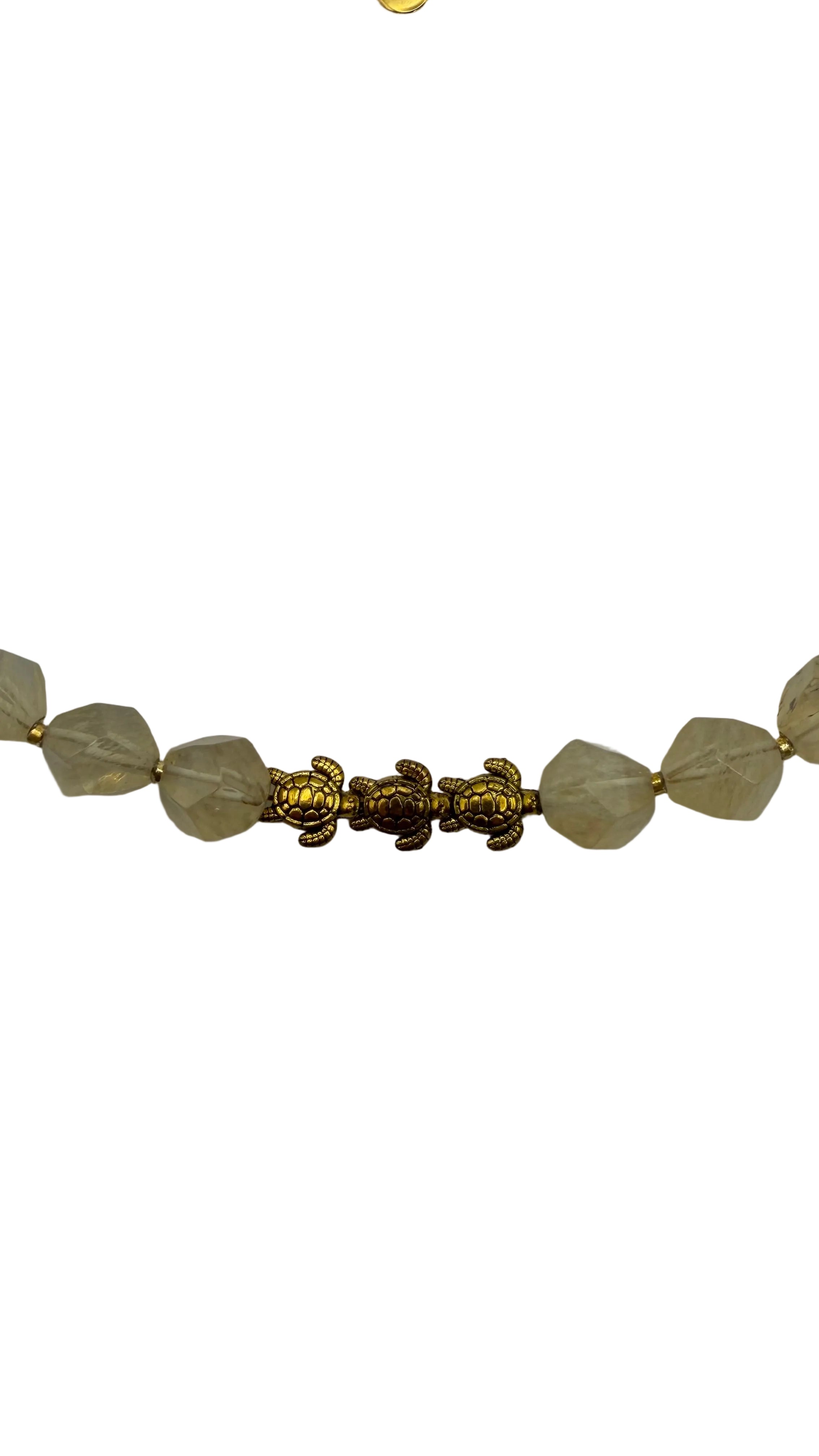 Turtle & citrine necklace