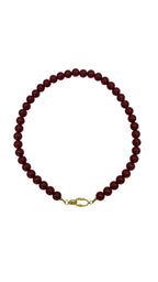 Toggle Necklace - Bordeaux Agate
