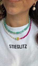Timeless necklace - Amazonite flats