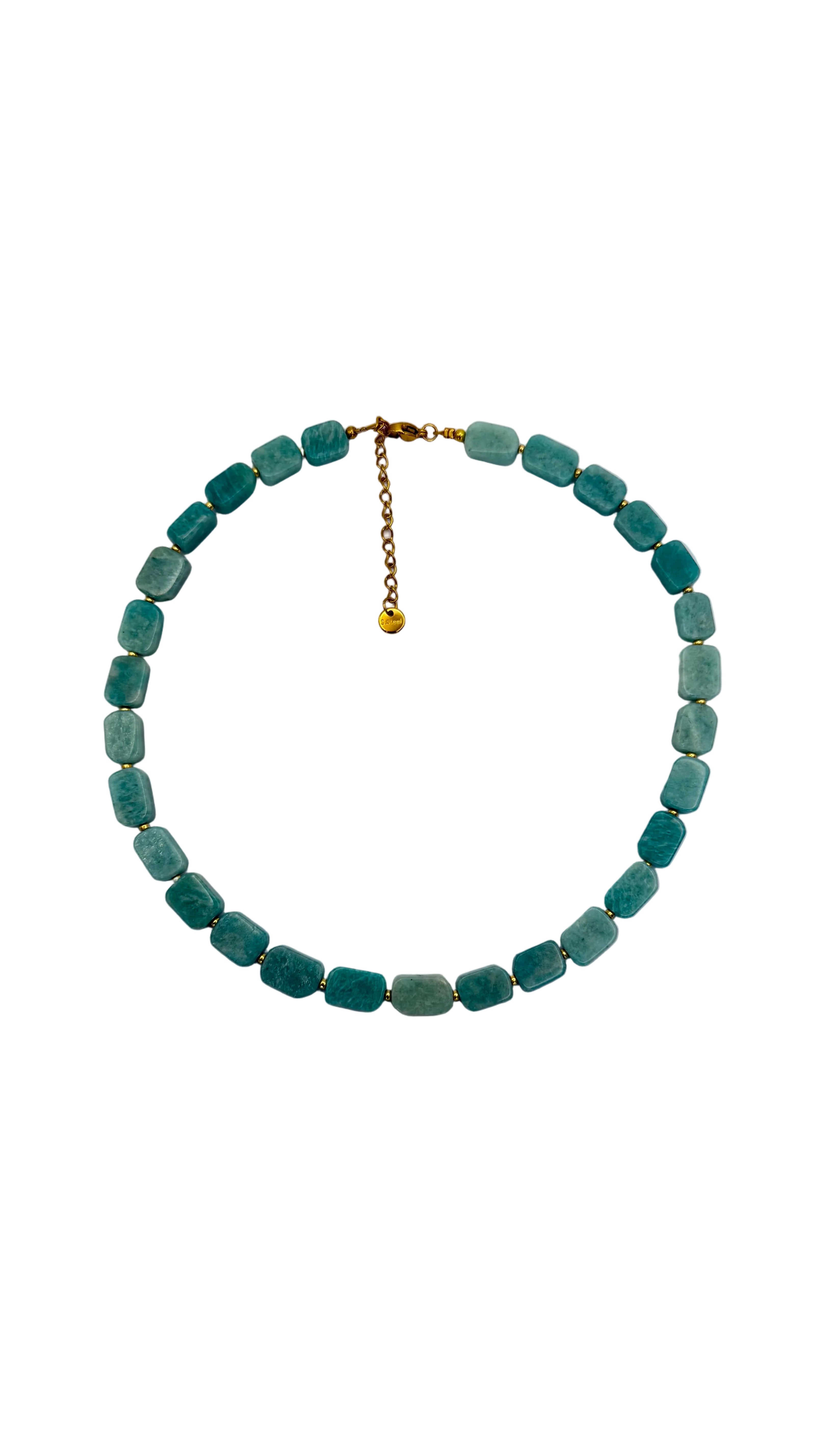 Timeless necklace - Amazonite flats