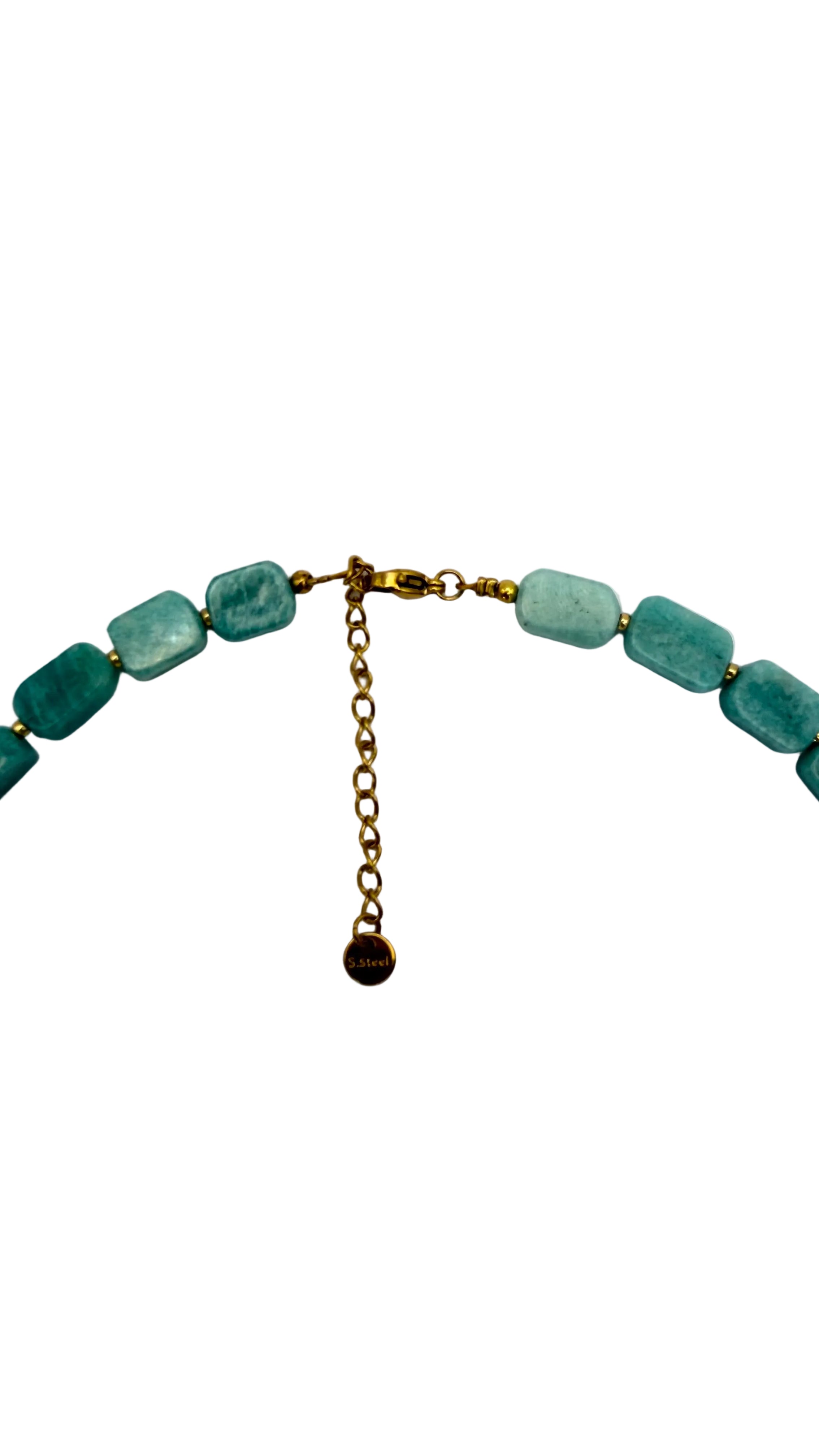 Timeless necklace - Amazonite flats
