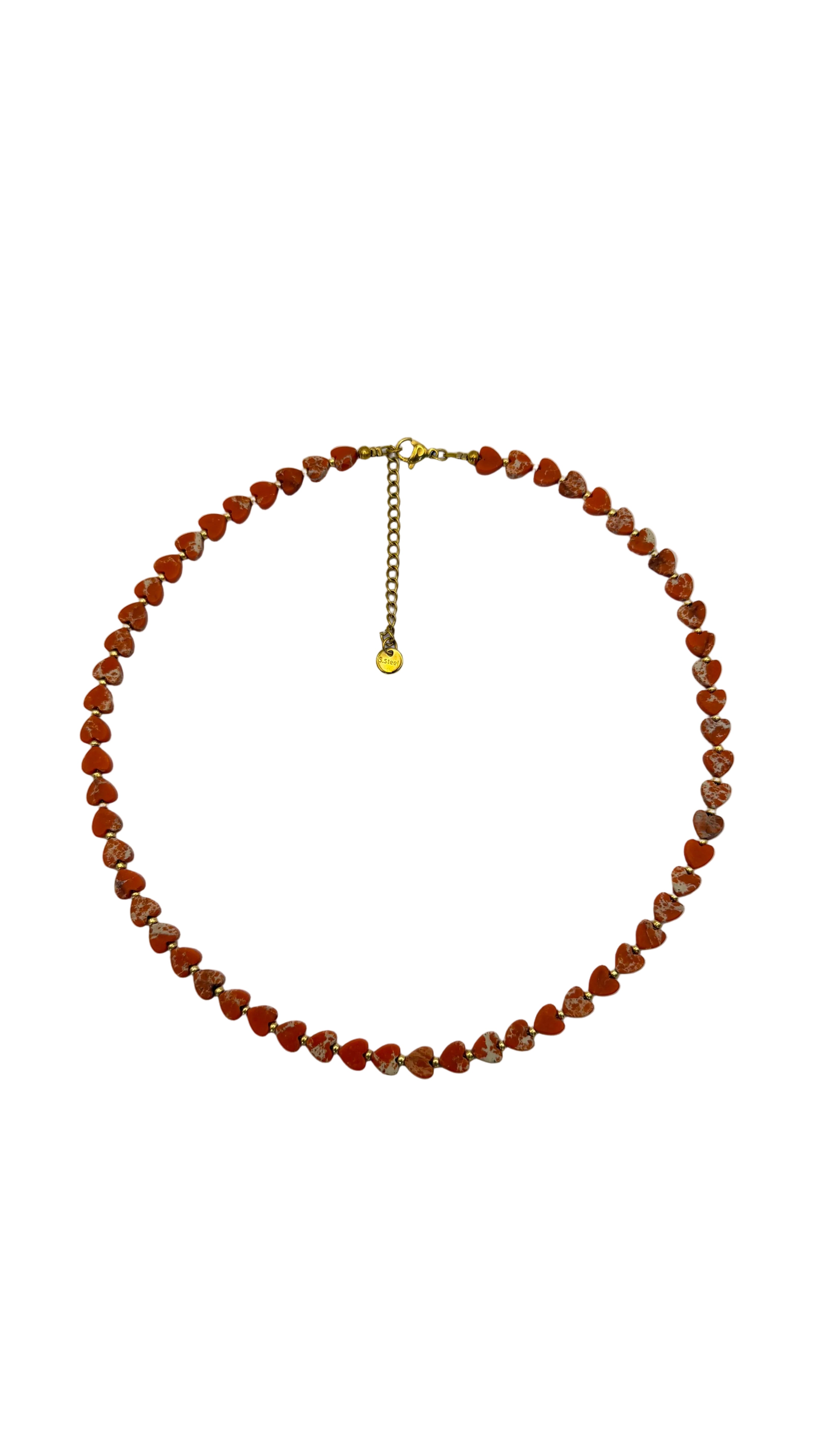 Small hearts necklace - Orange