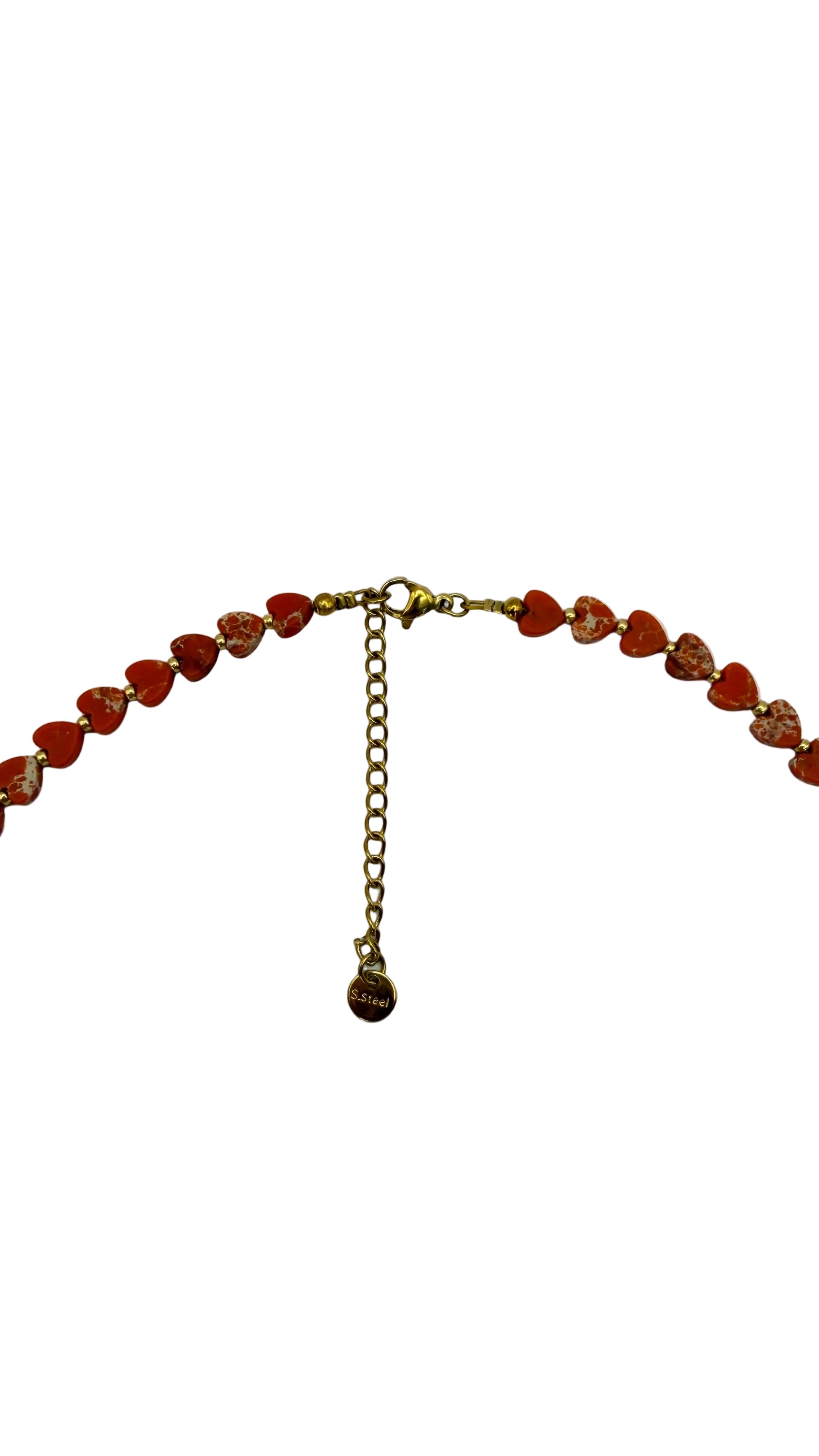 Small hearts necklace - Orange