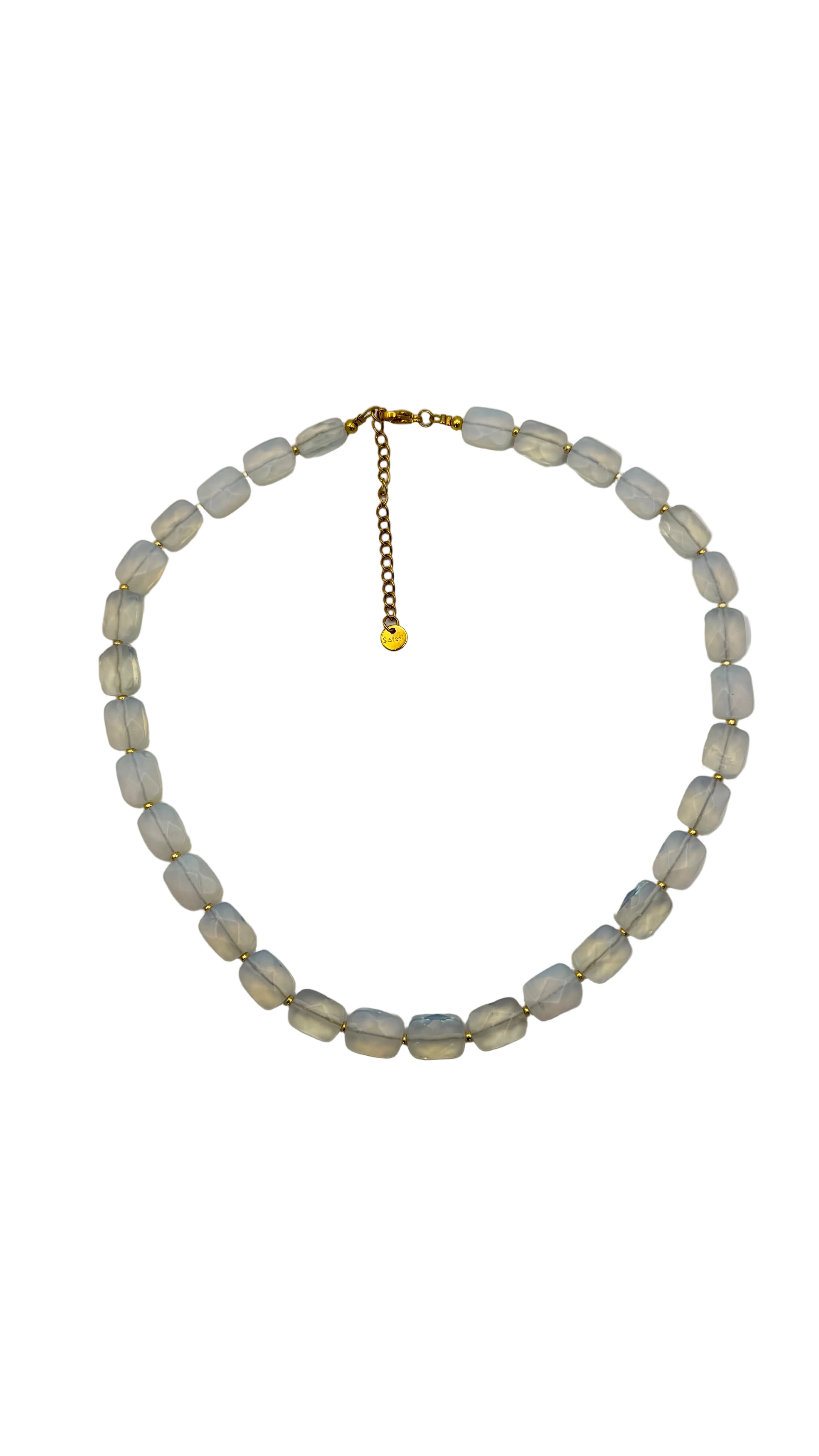 Lab created opal necklace