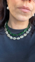 Green chalcedonia necklace