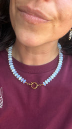 Lab created opal lock it necklace