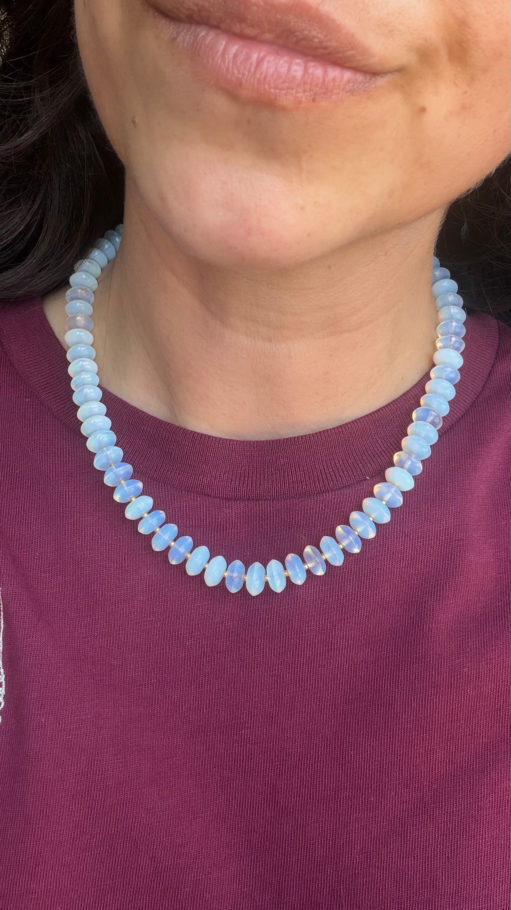 Lab created opal lock it necklace