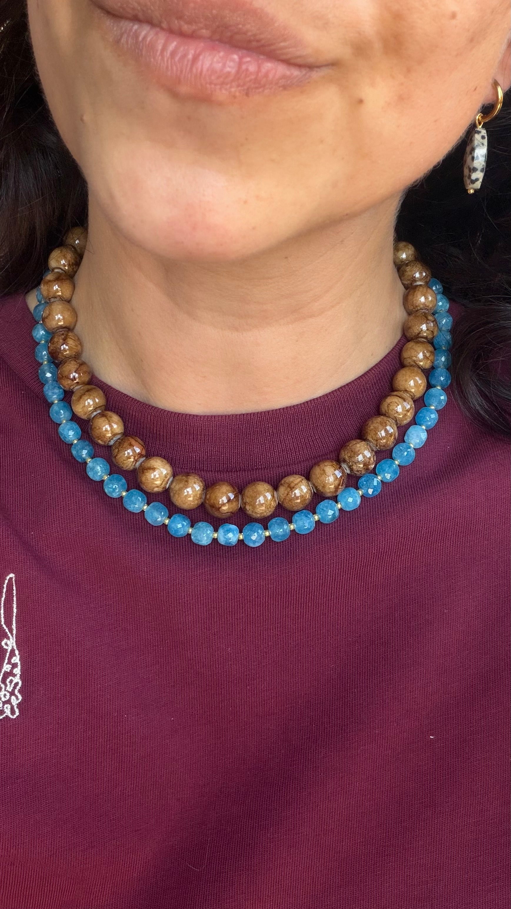 Caramel jade necklace