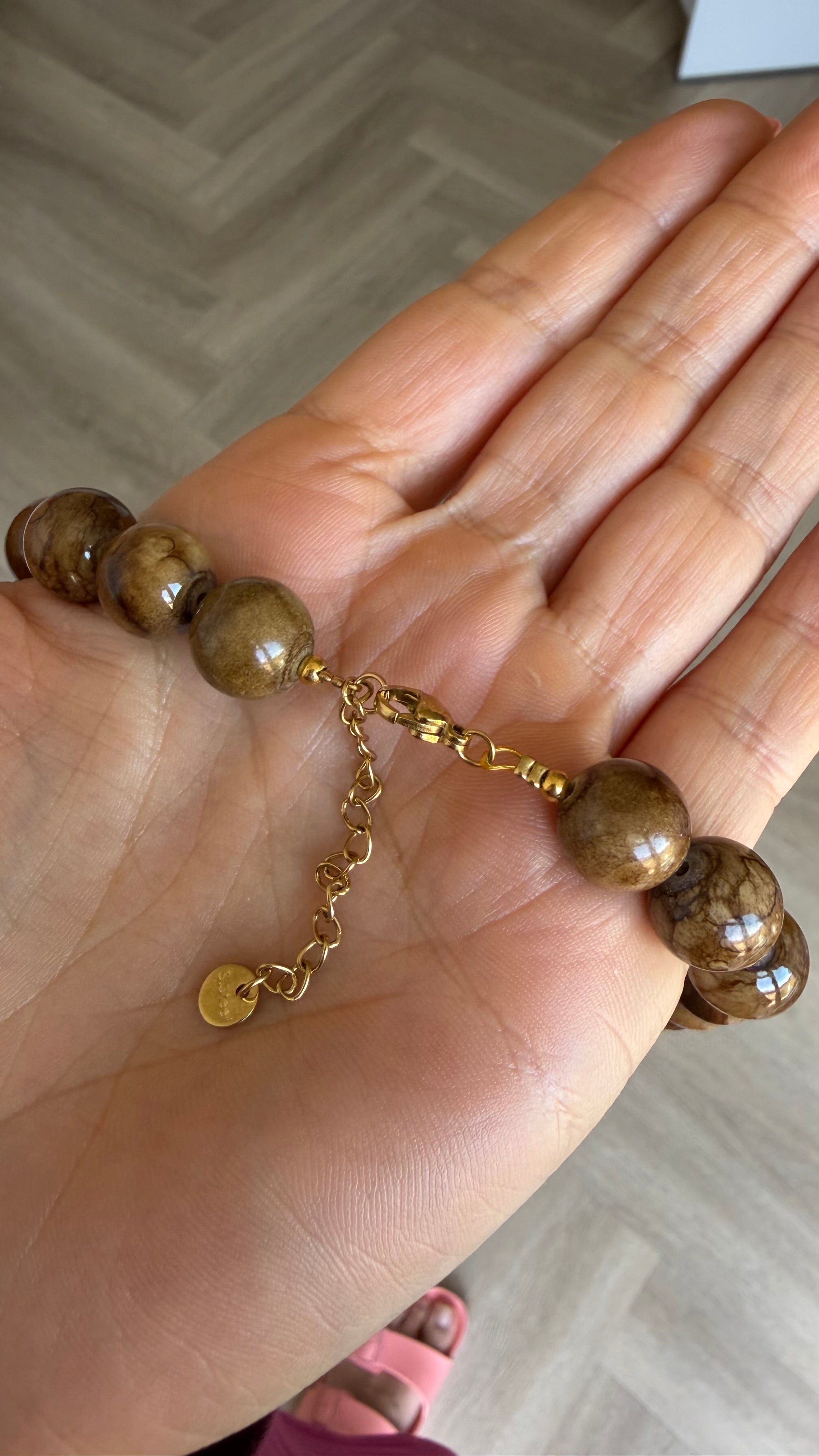 Caramel jade necklace