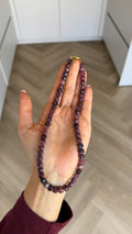 Facet granate necklace