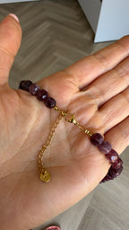 Facet granate necklace