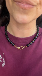 Toggle necklace black onyx