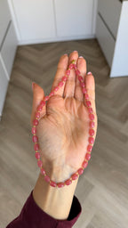 Small pink chalcedonia necklace