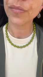 Olive drops necklace