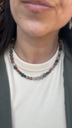 Mixed gem necklace - Earth