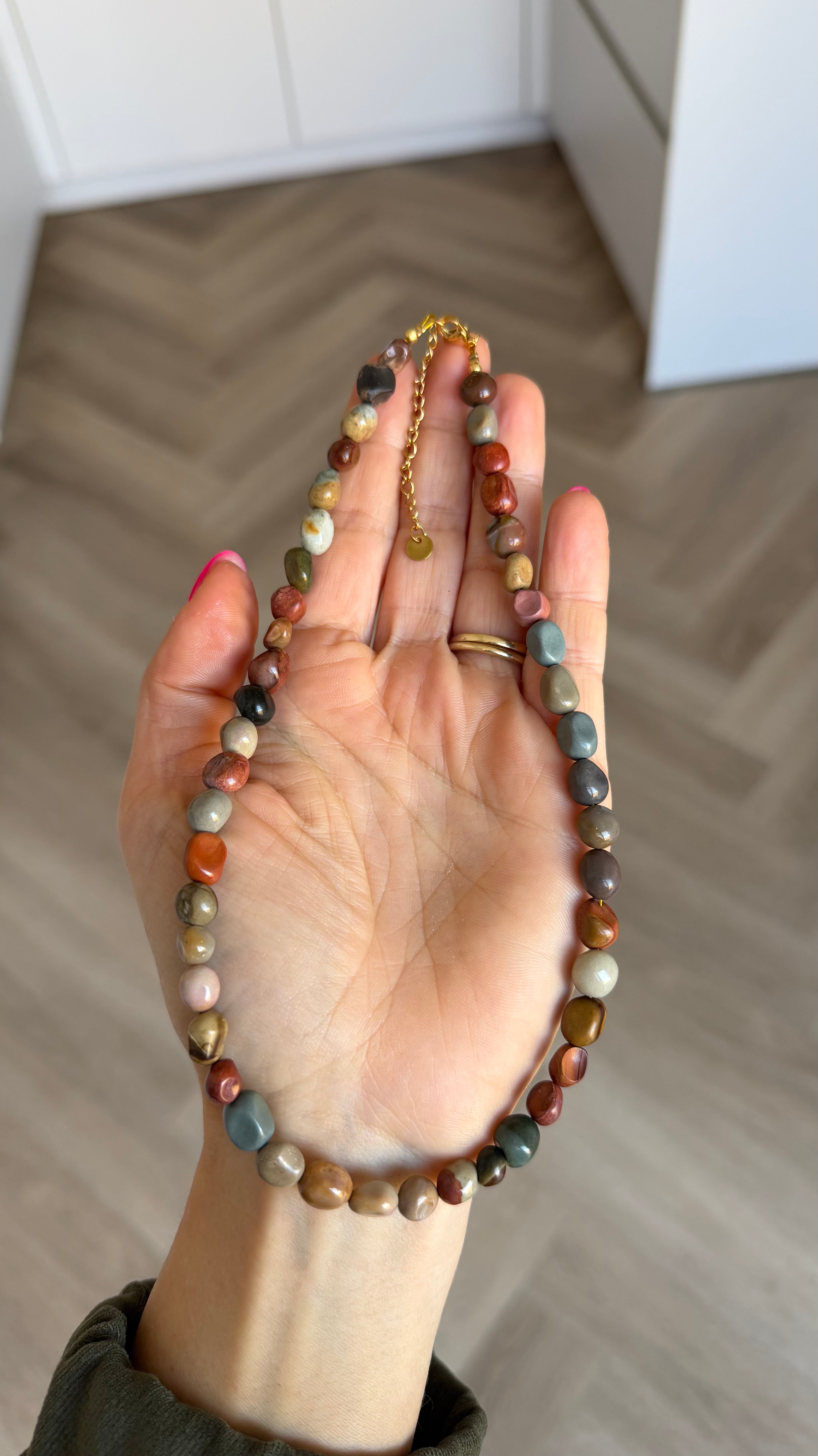 Mixed gem necklace - Earth