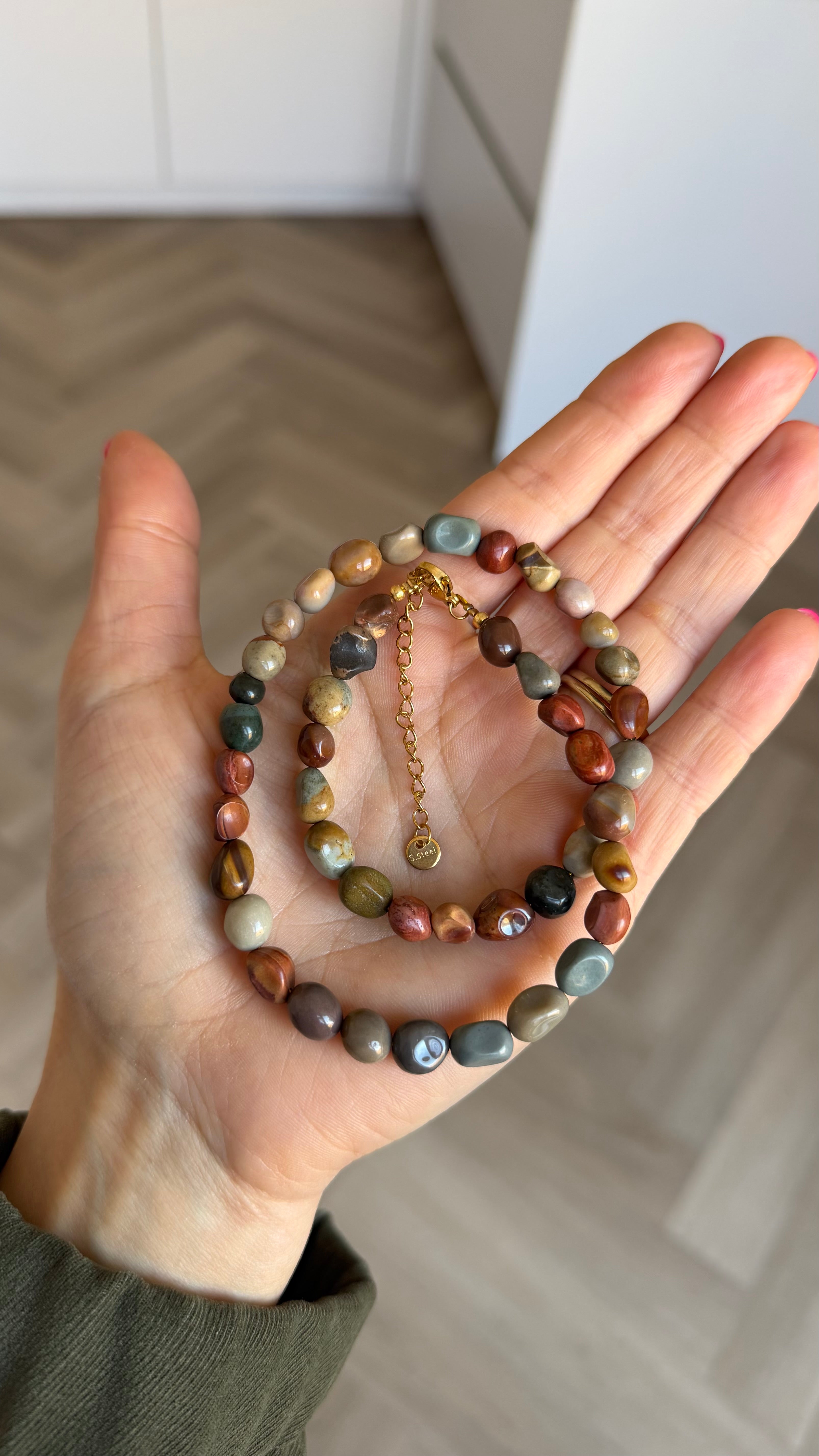 Mixed gem necklace - Earth