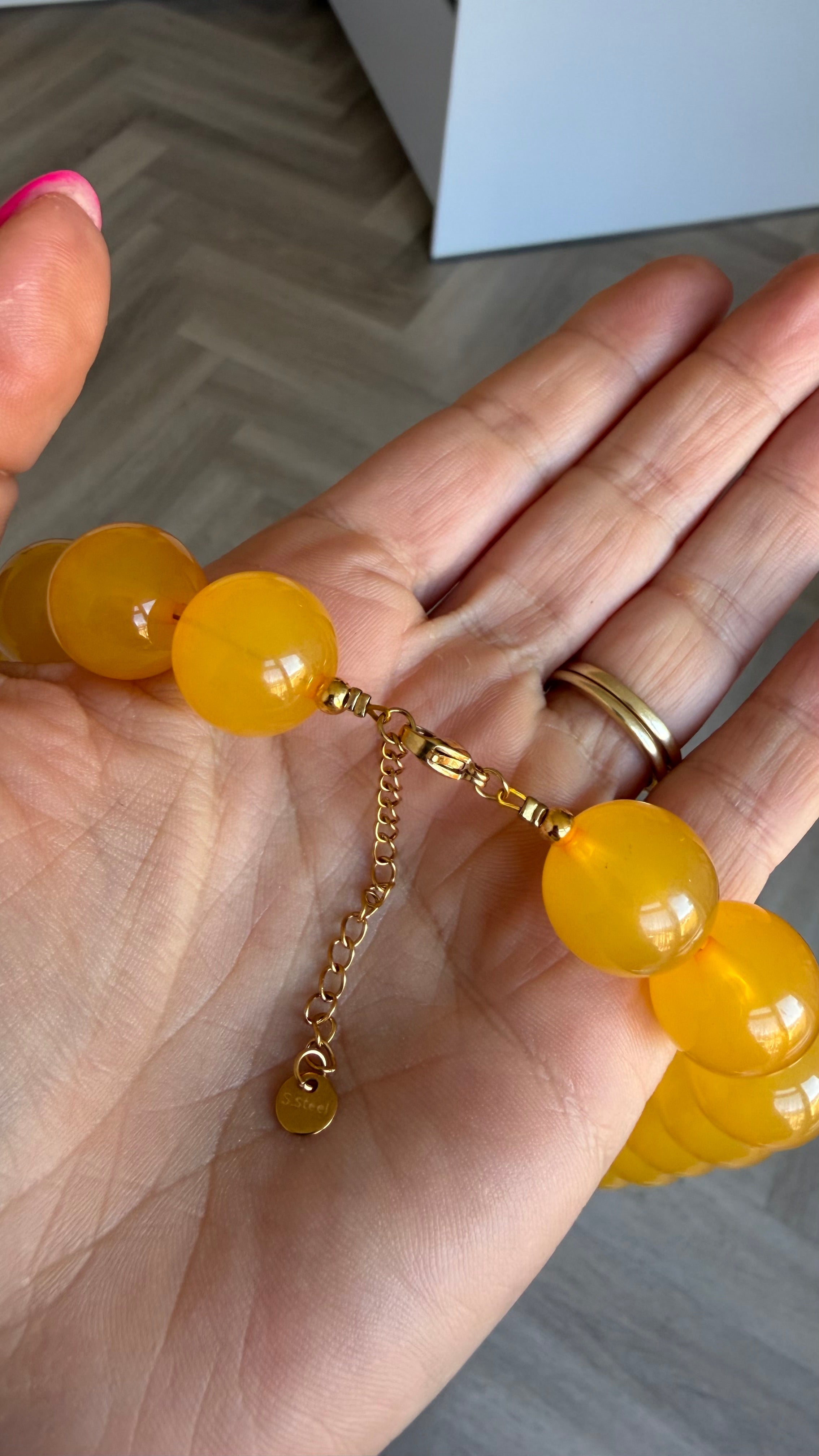 Chunky balls necklace - Sunshine