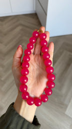 Chunky balls necklace - Cherry