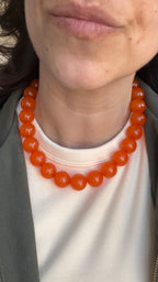 Chunky balls necklace - Orange sunset