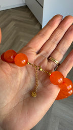 Chunky balls necklace - Orange sunset