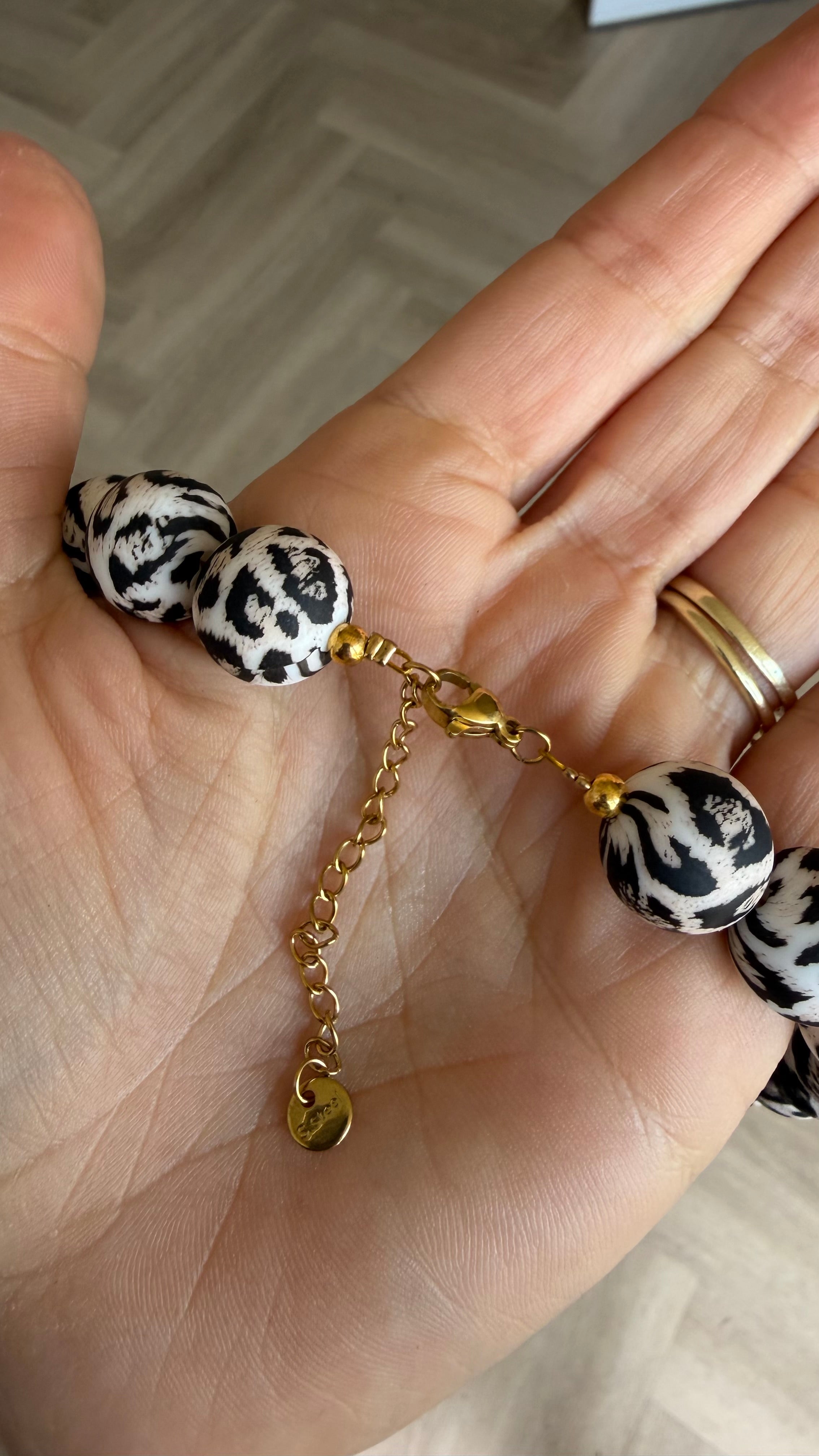 Chunky balls necklace - Panthère