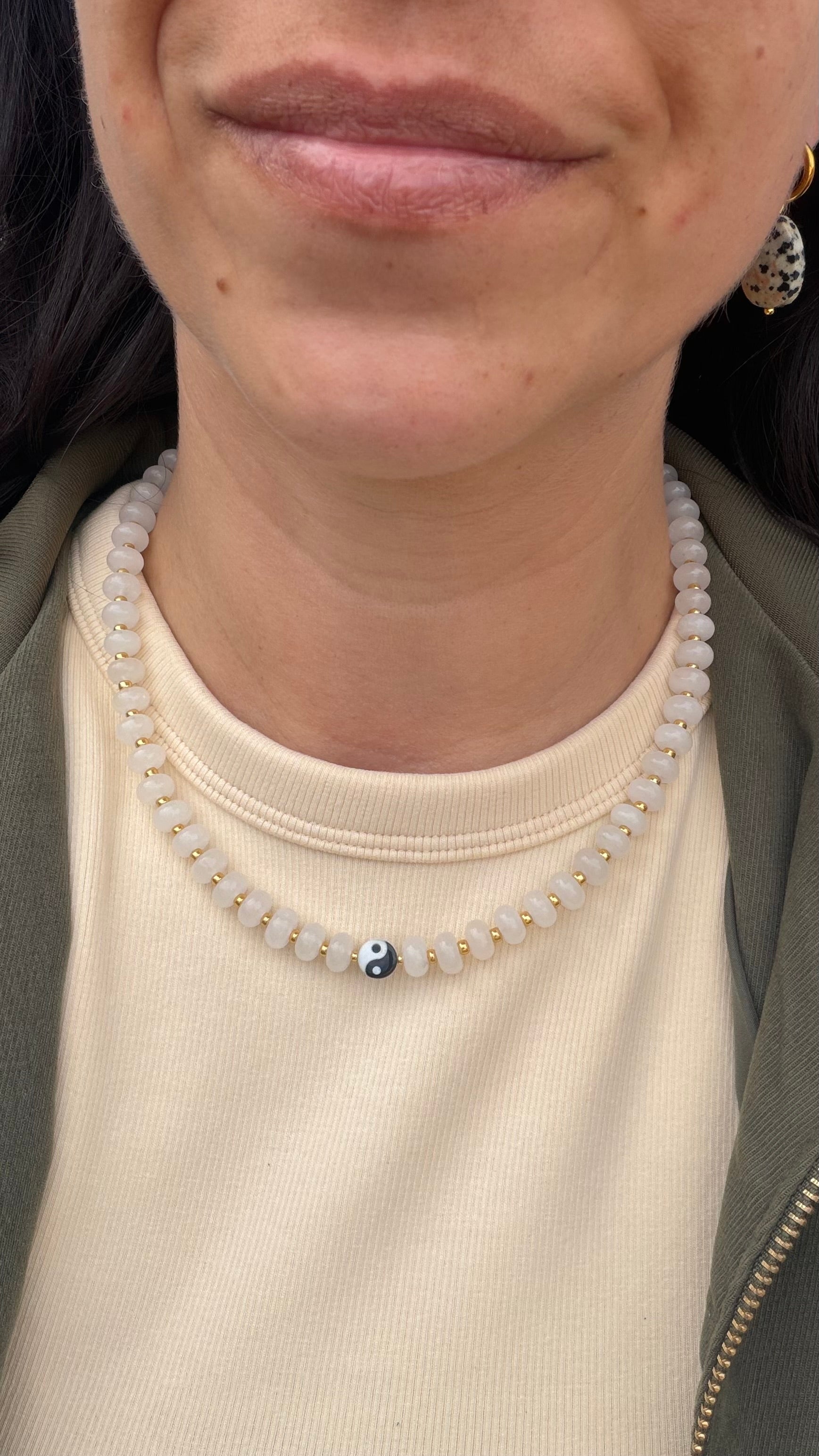 Yin yang necklace - Rock crystal