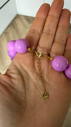 Chunky balls necklace - Lavender