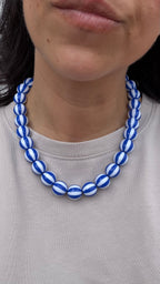 Chunky balls necklace - Blue circus
