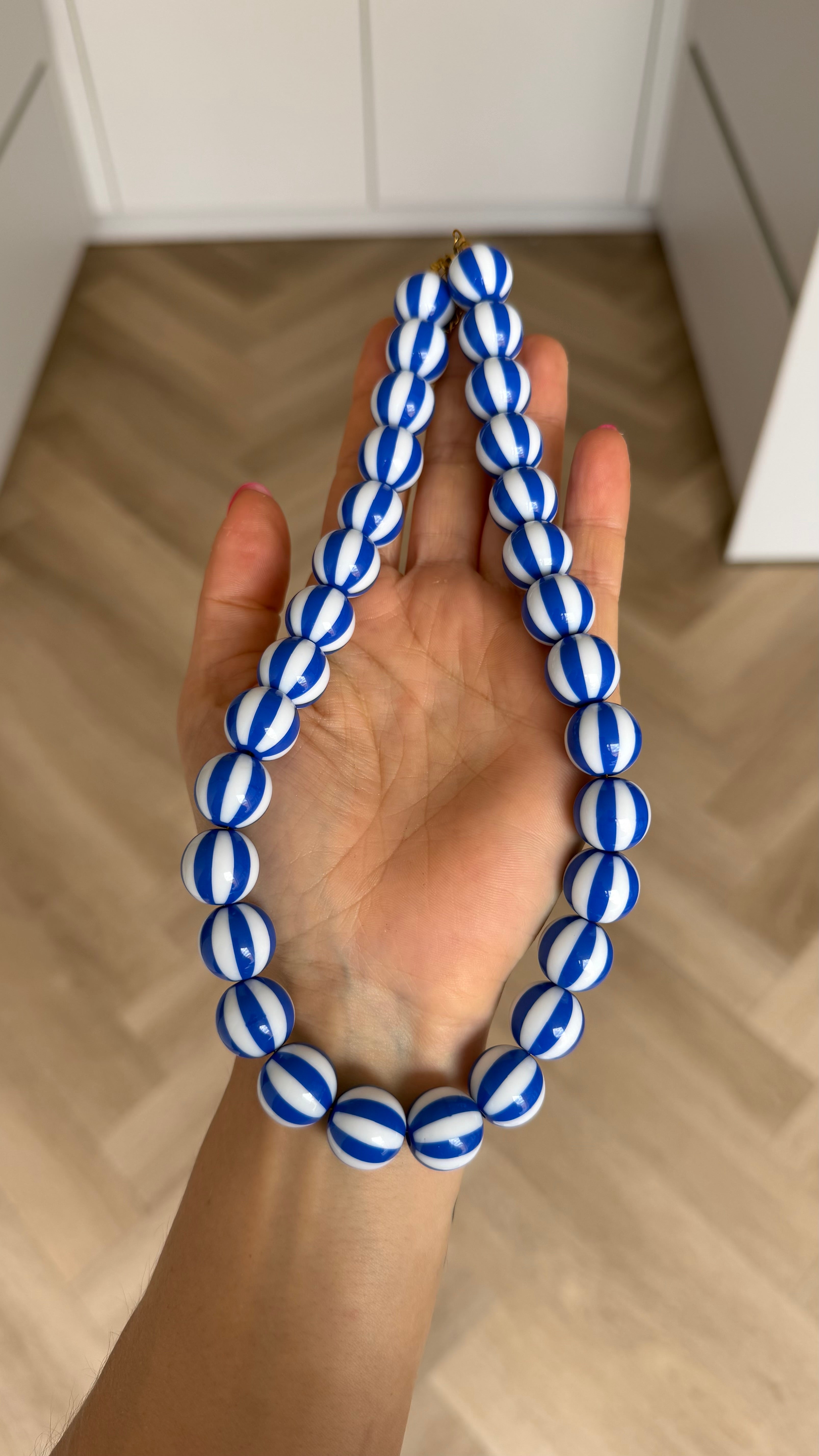 Chunky balls necklace - Blue circus