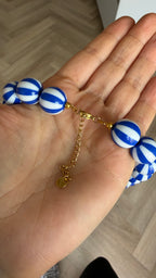 Chunky balls necklace - Blue circus